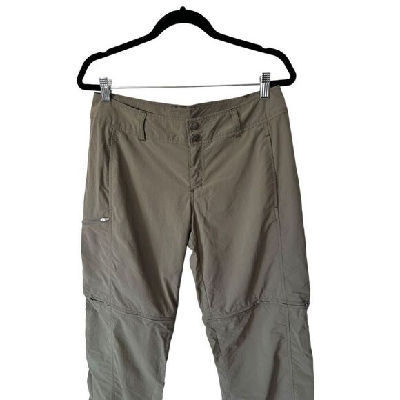 ExOfficio Convertible Shorts Tan Khaki Nylon Hiking Pants Size 8 Insect Shield - Picture 4 of 12